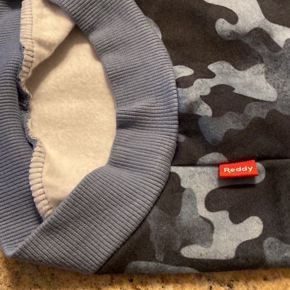 Reddy/ Small dog Cotton/ fleece Blue camo sweatshirt. - Picture 3 of 6